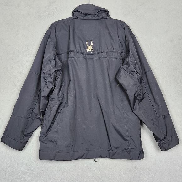 Spyder Jacket Mens Medium Black Team Venom Ski Snow Winter Zip Coat - Picture 2 of 16